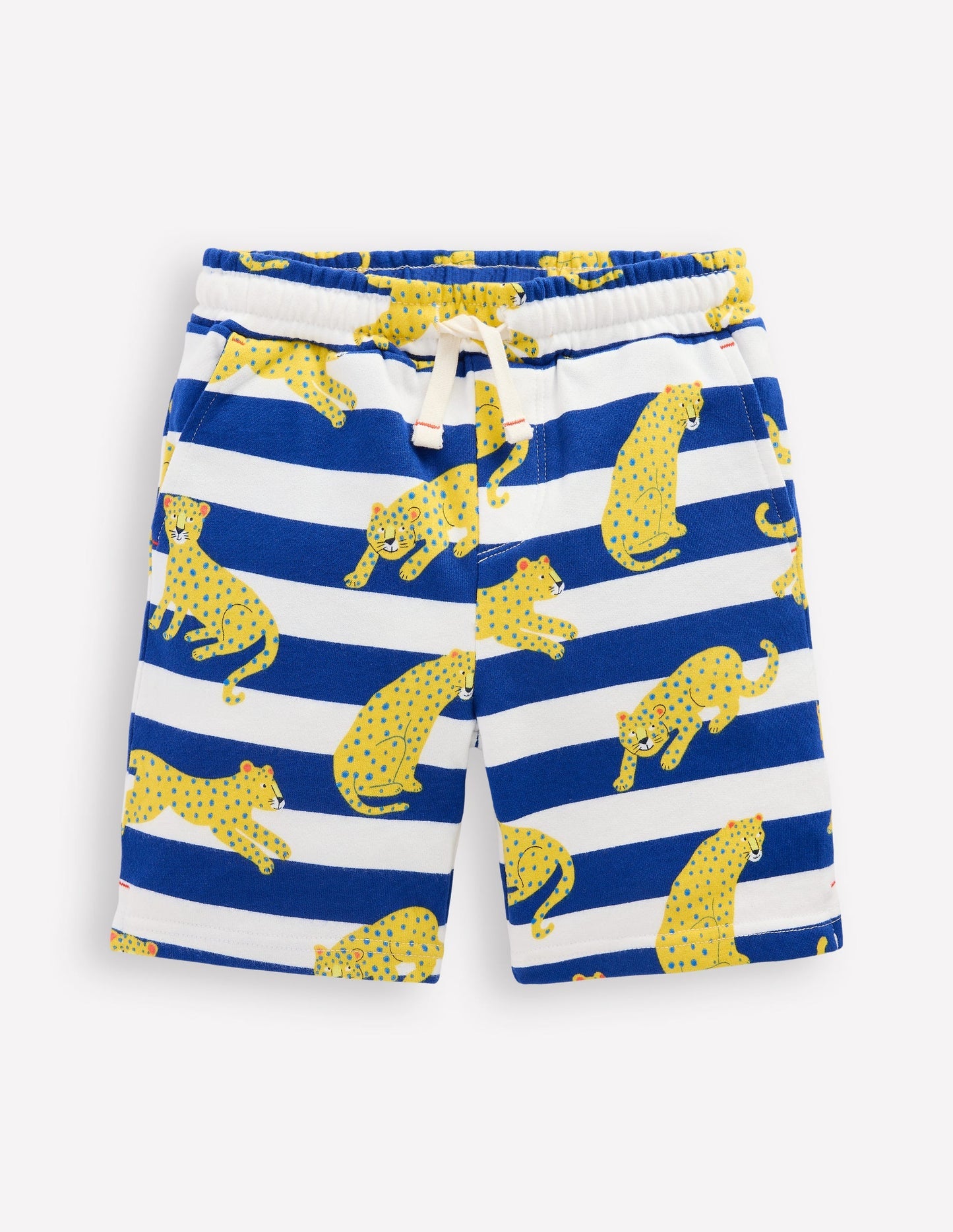 Printed Shorts - Bright Blue Leopard Stripe