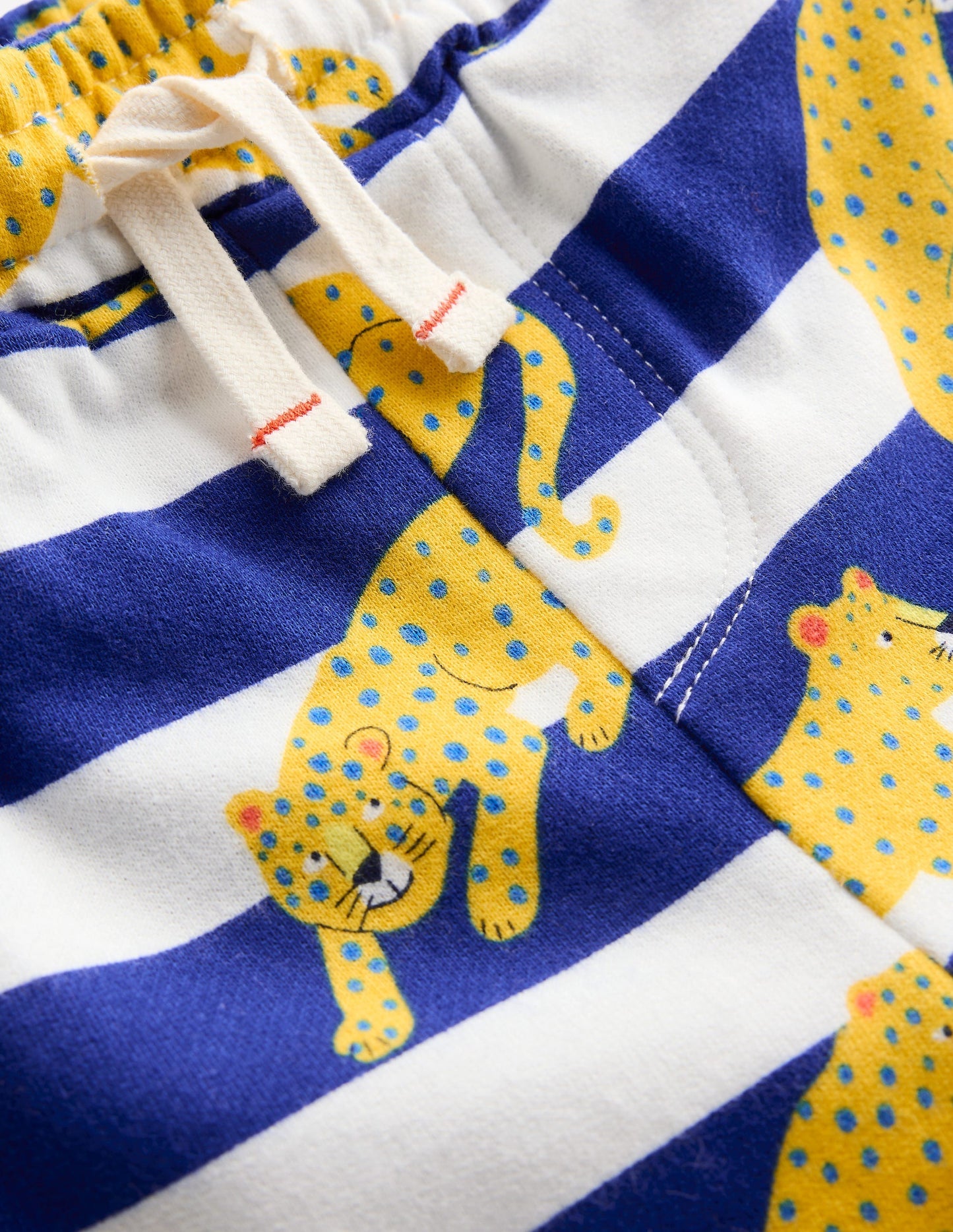 Printed Shorts - Bright Blue Leopard Stripe