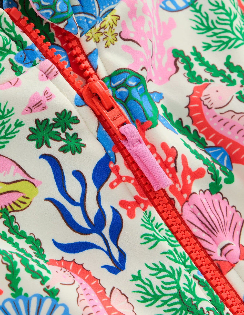 Short - sleeved Swimsuit - Multi Coral Cove