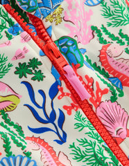 Short - sleeved Swimsuit - Multi Coral Cove
