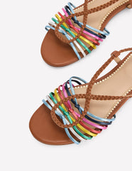 Multi Strap Flat Sandal - Multi
