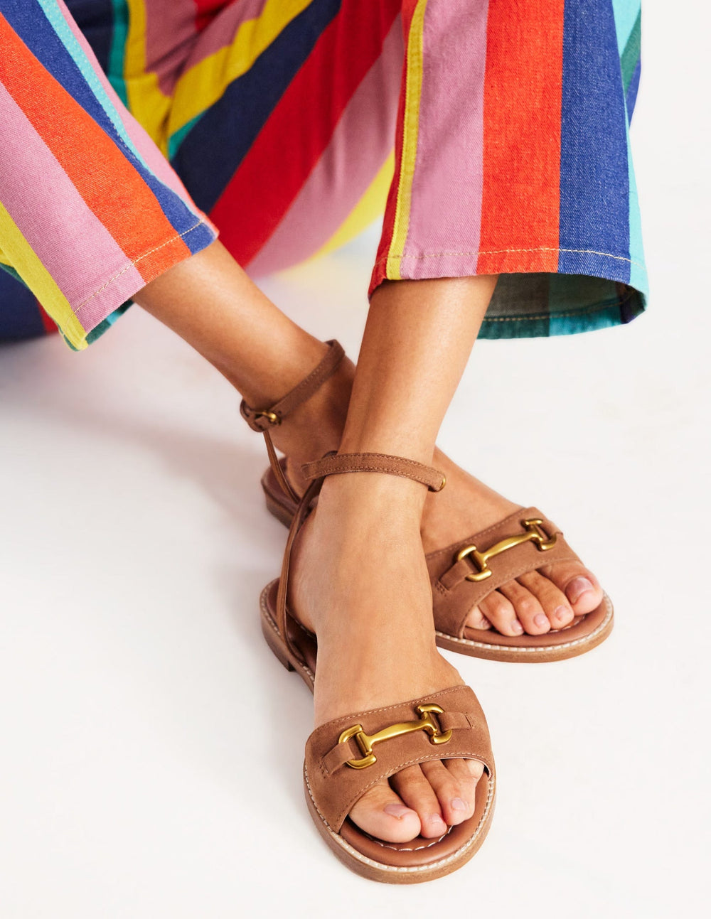 Iris Snaffle Flat Sandals - Ginger Snap