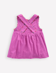 Cross - back Pom Top - Foxglove Purple