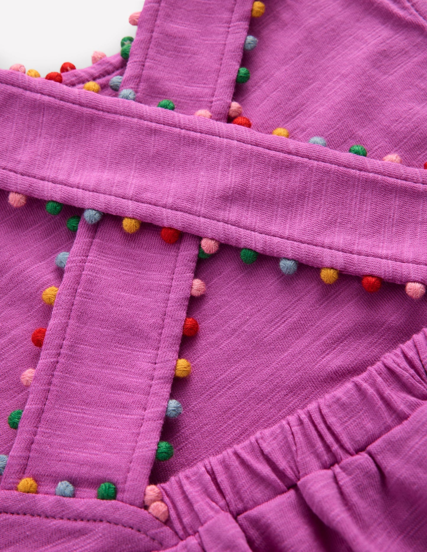 Cross - back Pom Top - Foxglove Purple