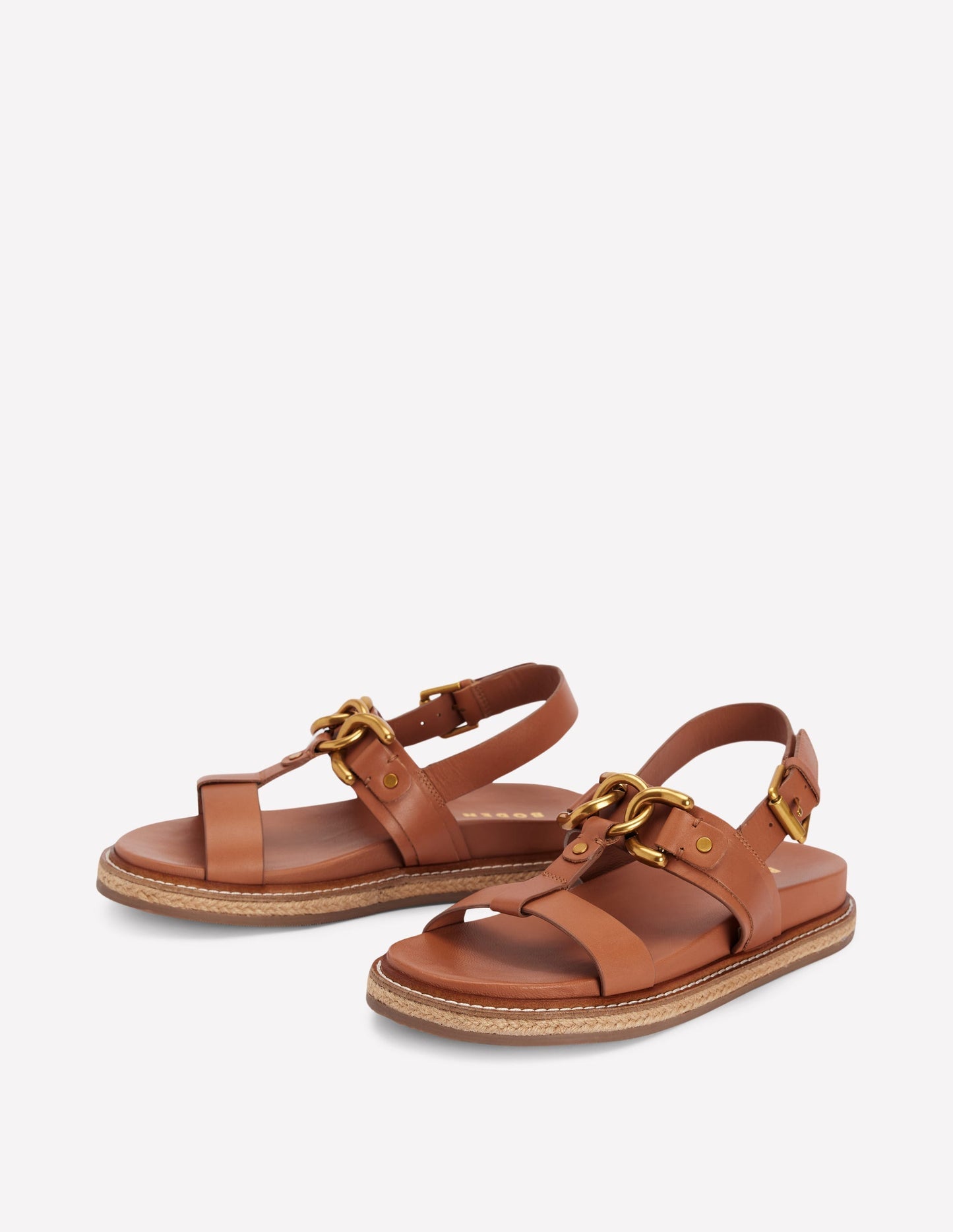 Hardware Detail Footbed Sandal - Tan
