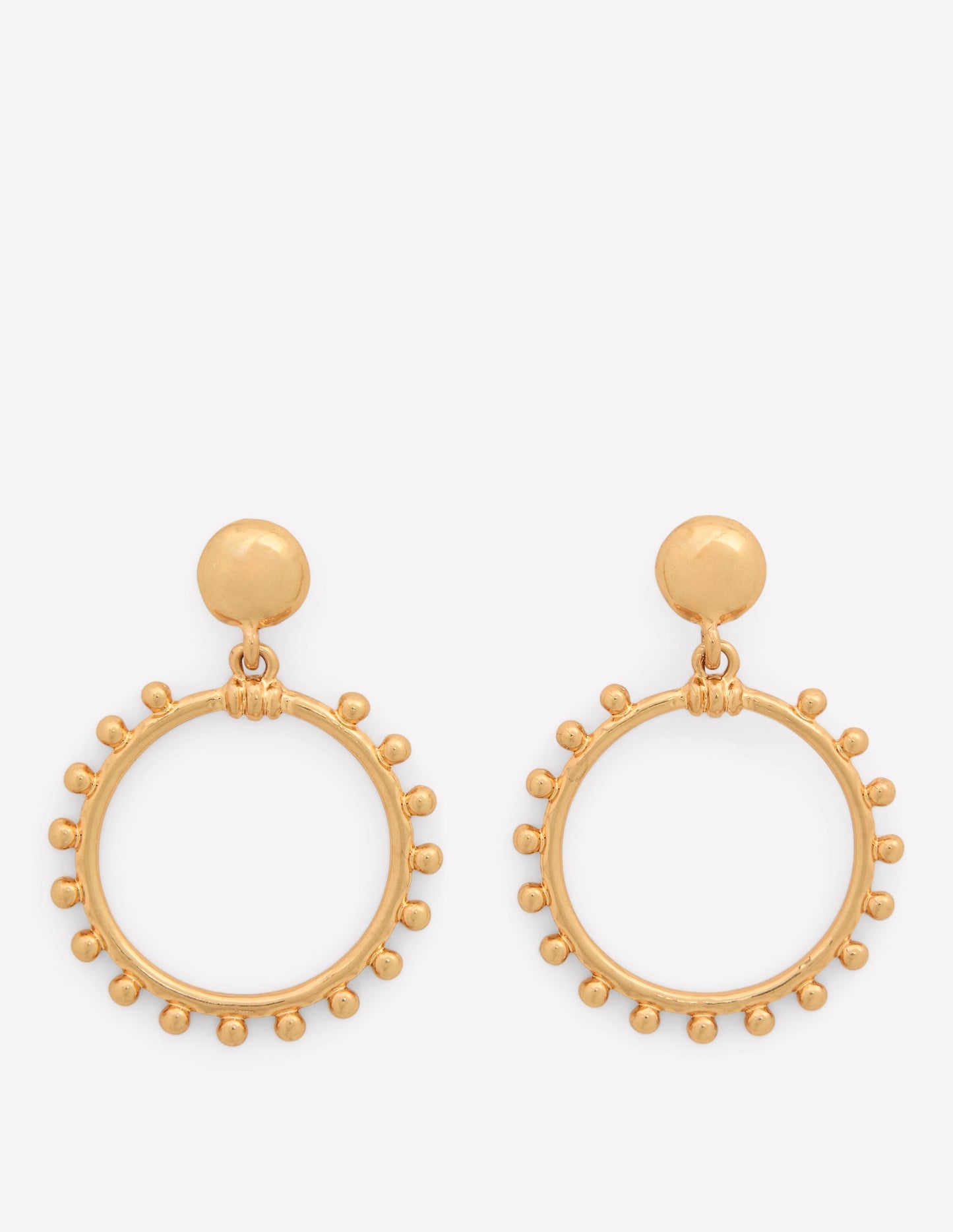 Circle Ring Earrings - Gold