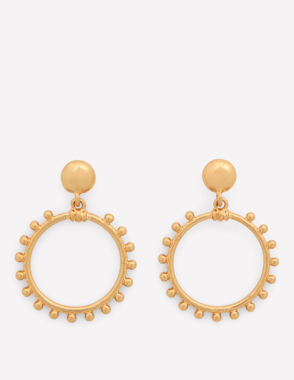 Circle Ring Earrings - Gold