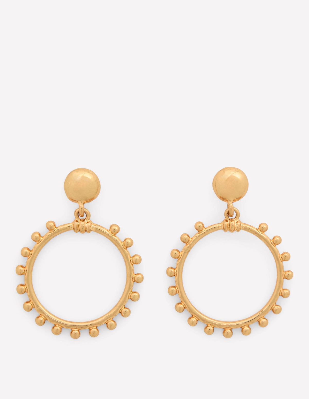 Circle Ring Earrings - Gold