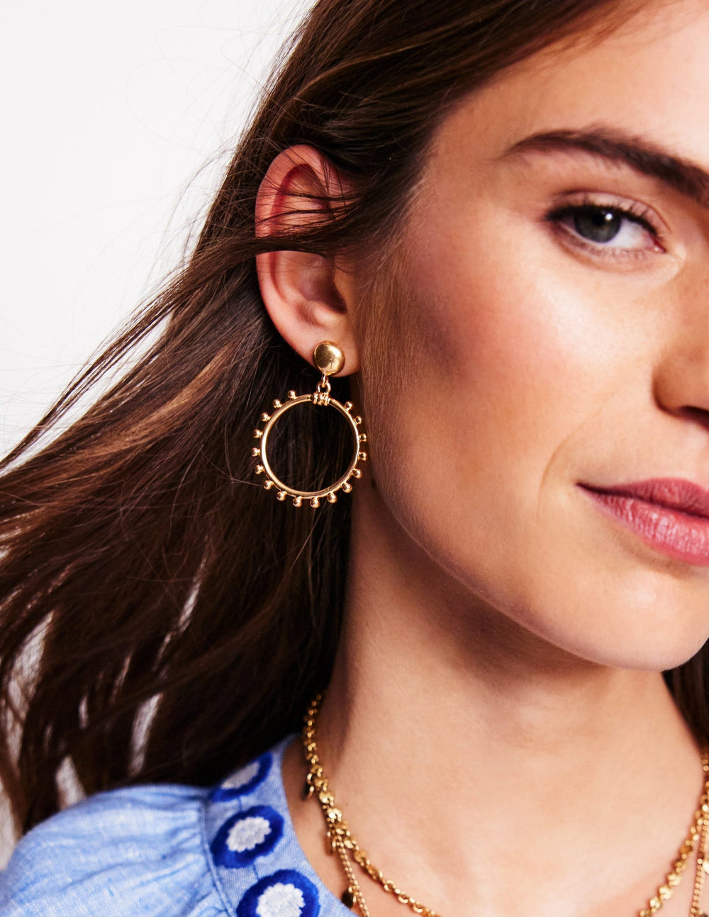 Circle Ring Earrings - Gold