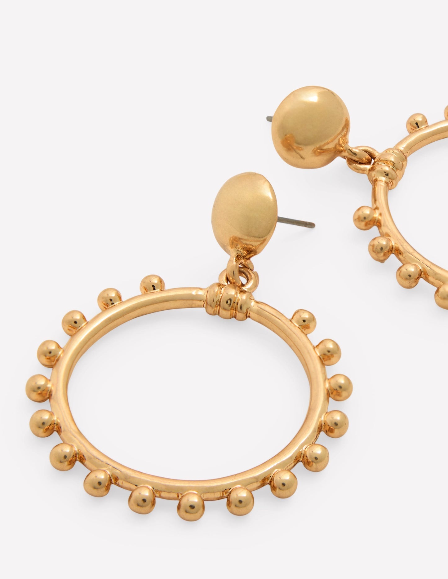 Circle Ring Earrings - Gold