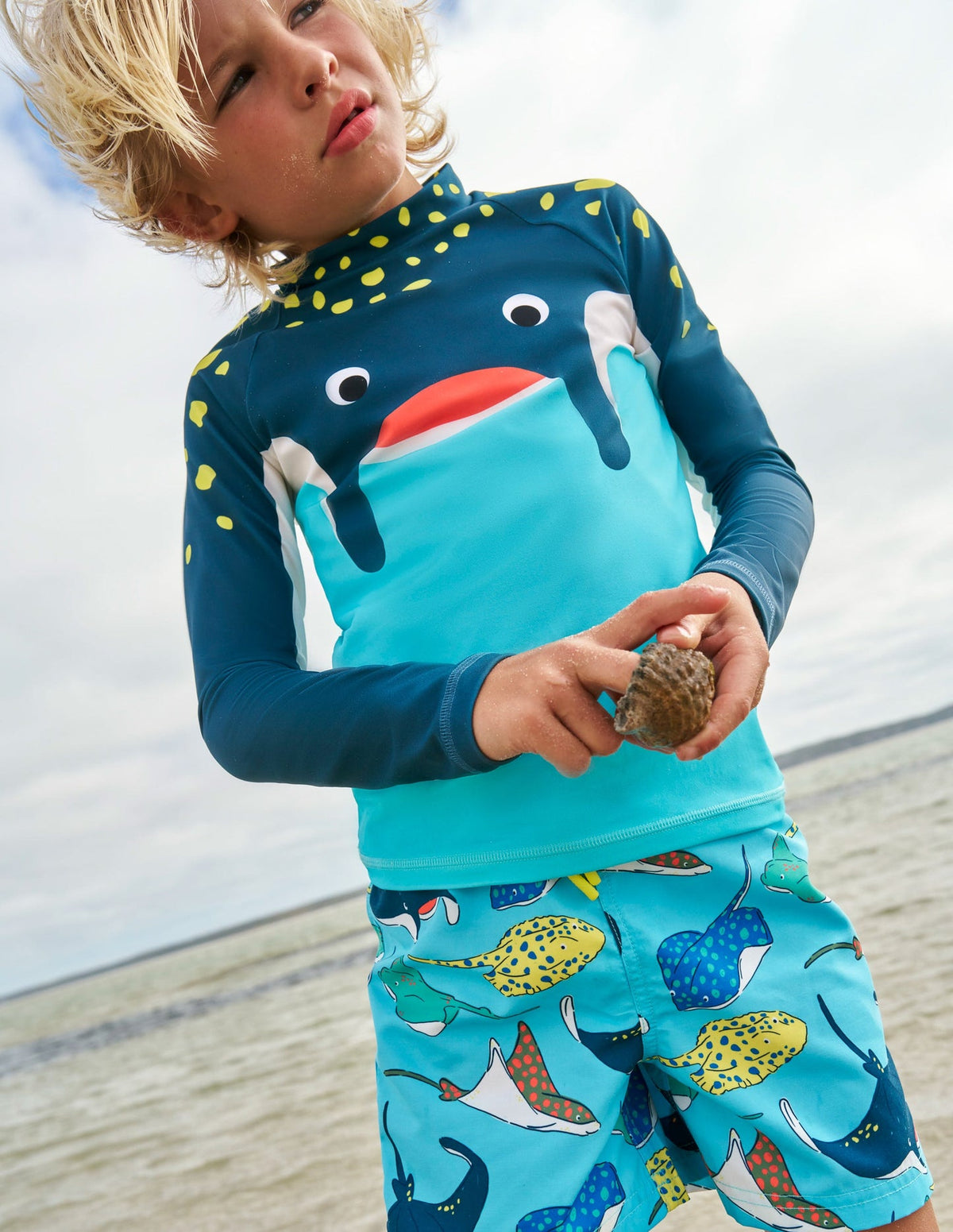 Swim Shorts - Caribbean Blue Rays