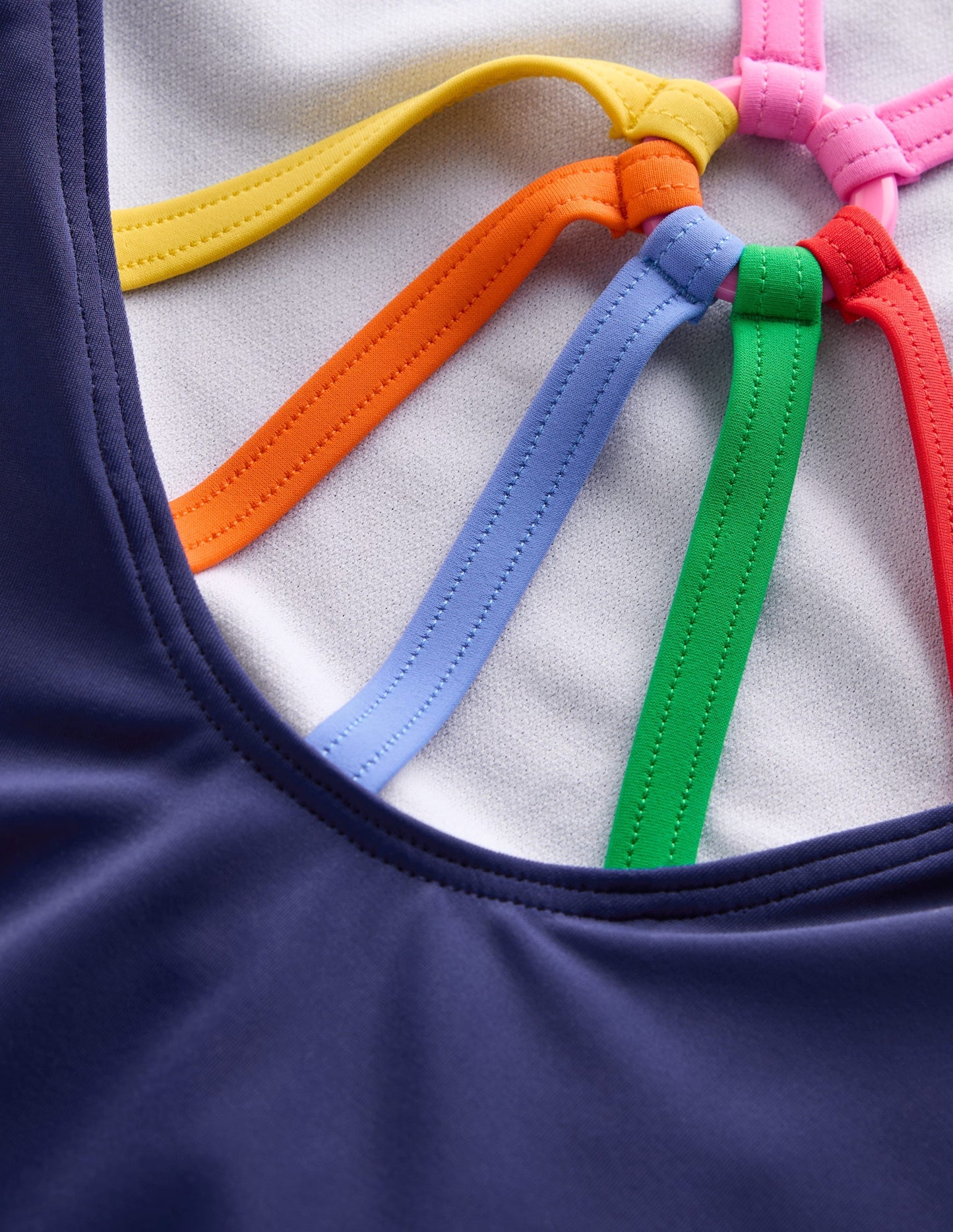 Selena Rainbow Strap Swimsuit - College Navy