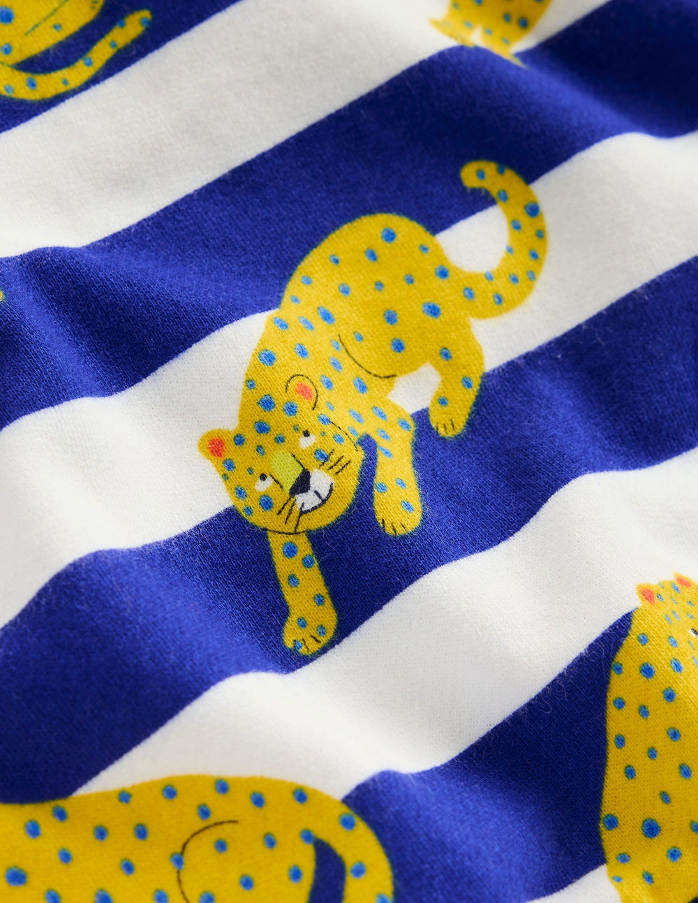 Printed Sweatshirt - Bright Blue Leopard Stripe