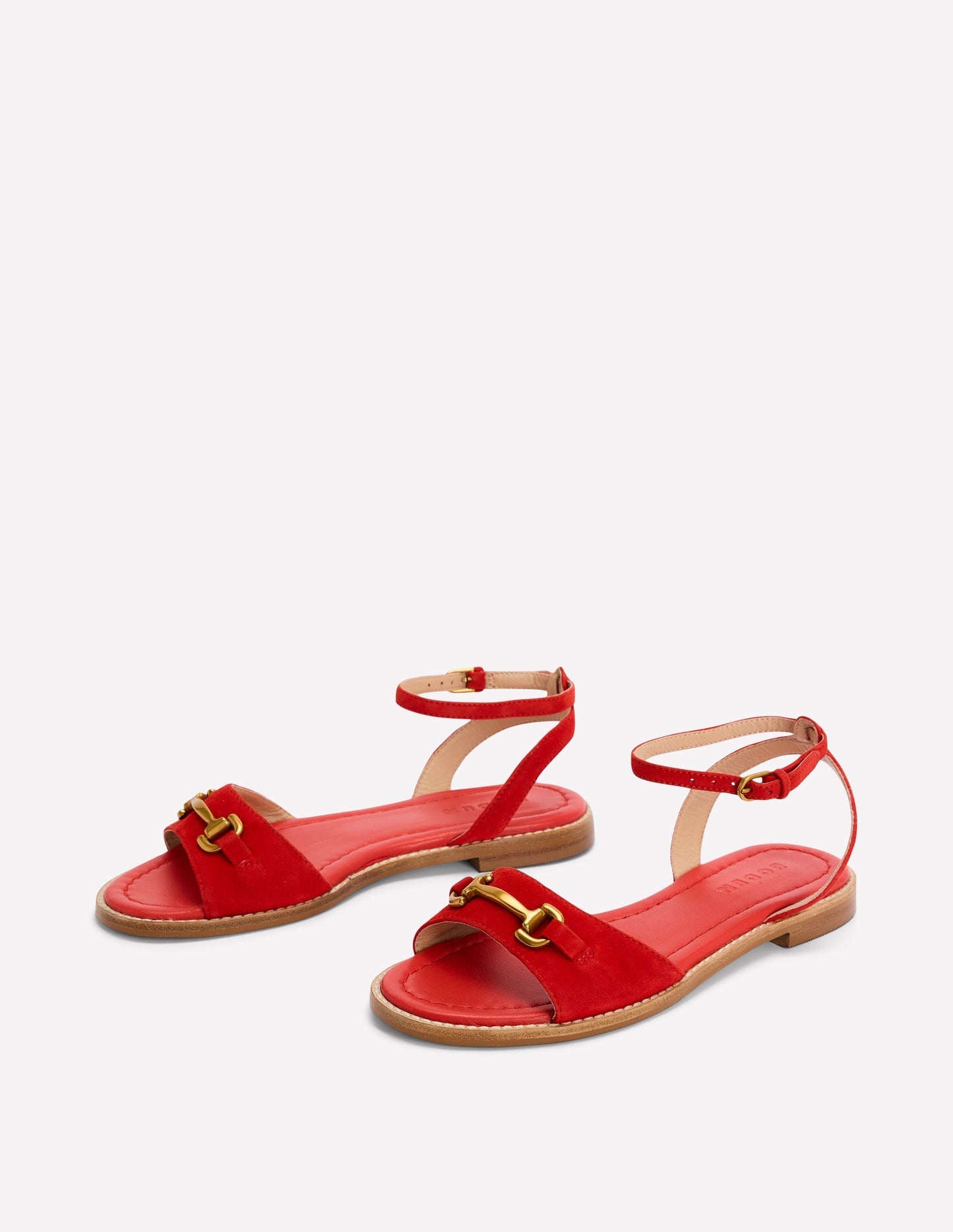 Iris Snaffle Flat Sandals - Post Box Red