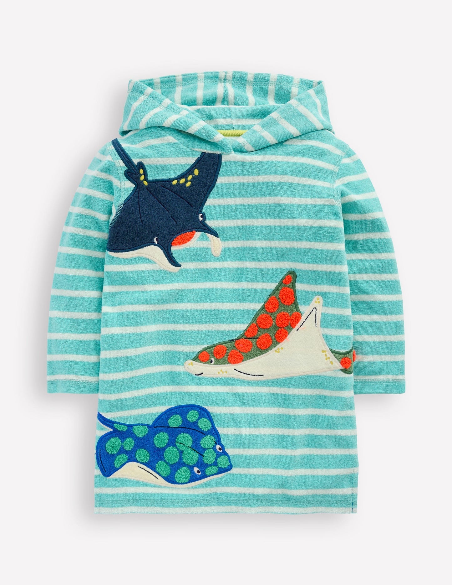Appliqué Towelling Throw - on - Caribbean Blue Stingray