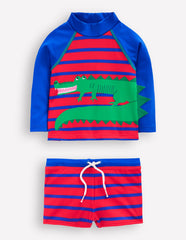 Fun Rash Vest Set - Gallery Blue/Poppy Red Croc