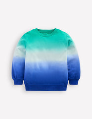 Tie Dye Sweatshirt - Bright Blue/ Aquamarine Blue