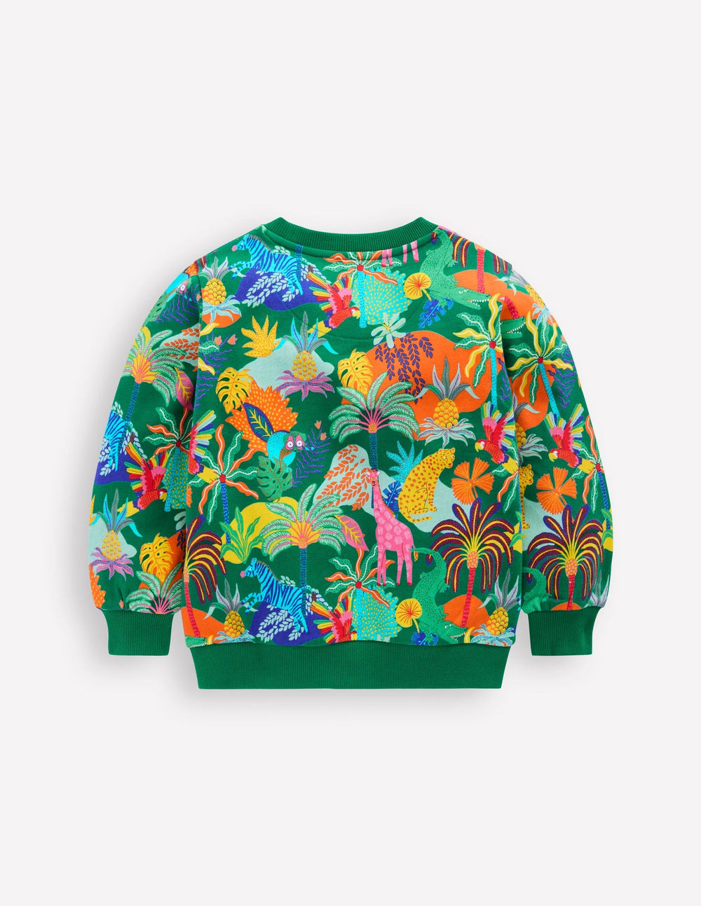 Printed Sweatshirt - Green Multi Jungle