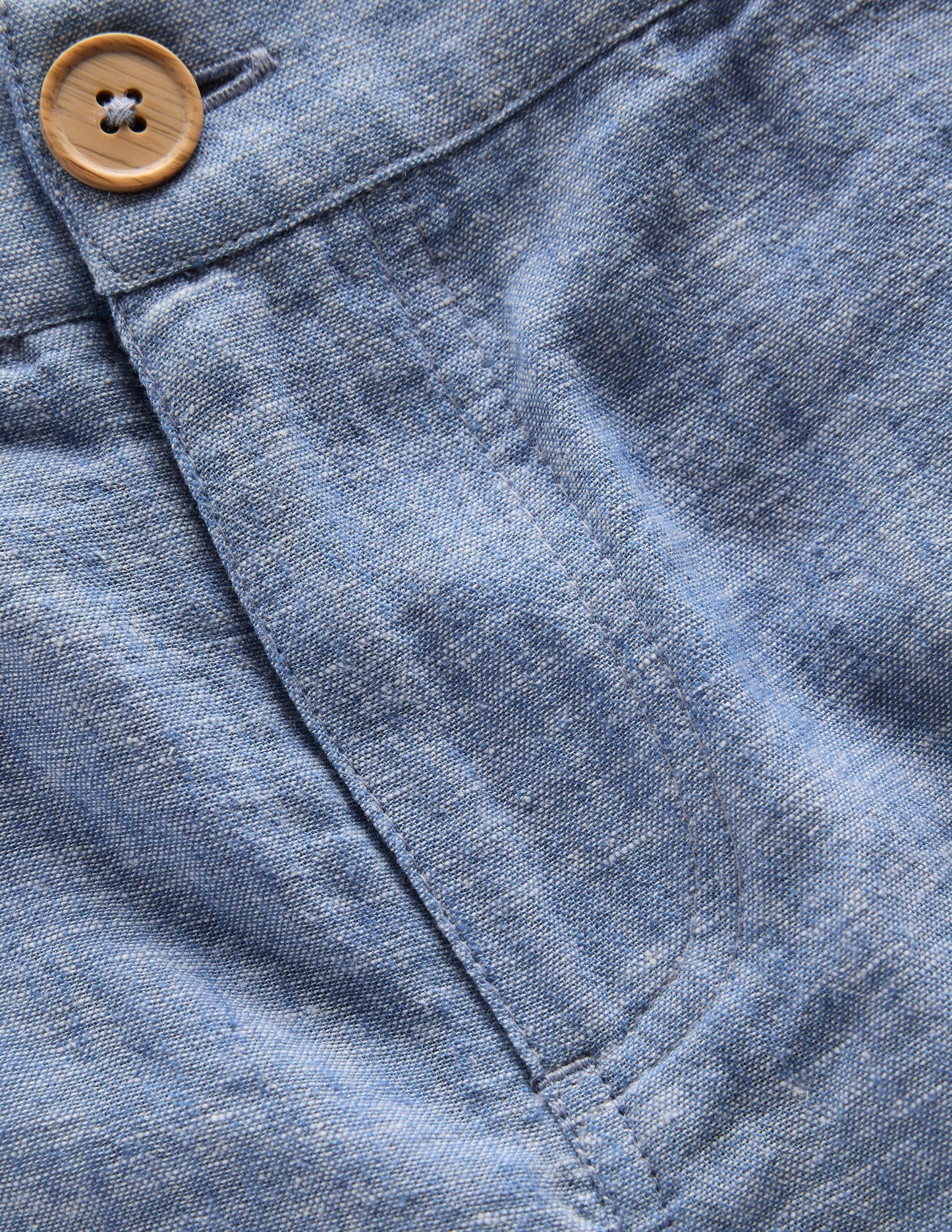 Cotton Linen Shorts - Chambray