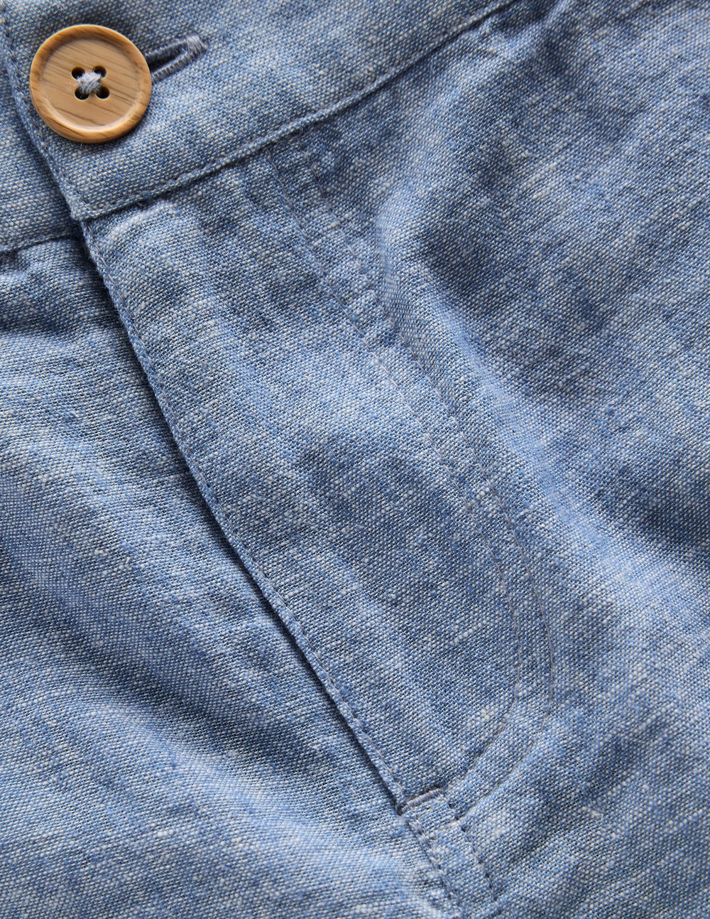 Cotton Linen Shorts - Chambray