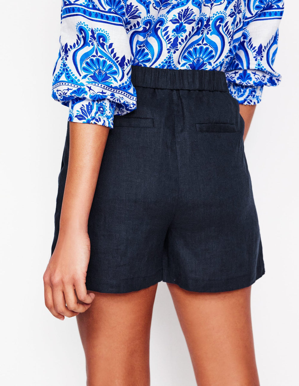 Dulwich Linen Shorts - Navy