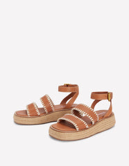 Chunky Flatform Sandals - Tan