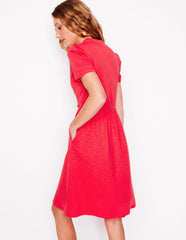 Naomi Short Sleeve Dress - Strawberry Tart Red