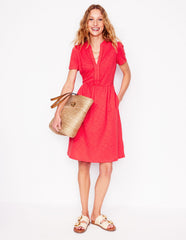Naomi Short Sleeve Dress - Strawberry Tart Red