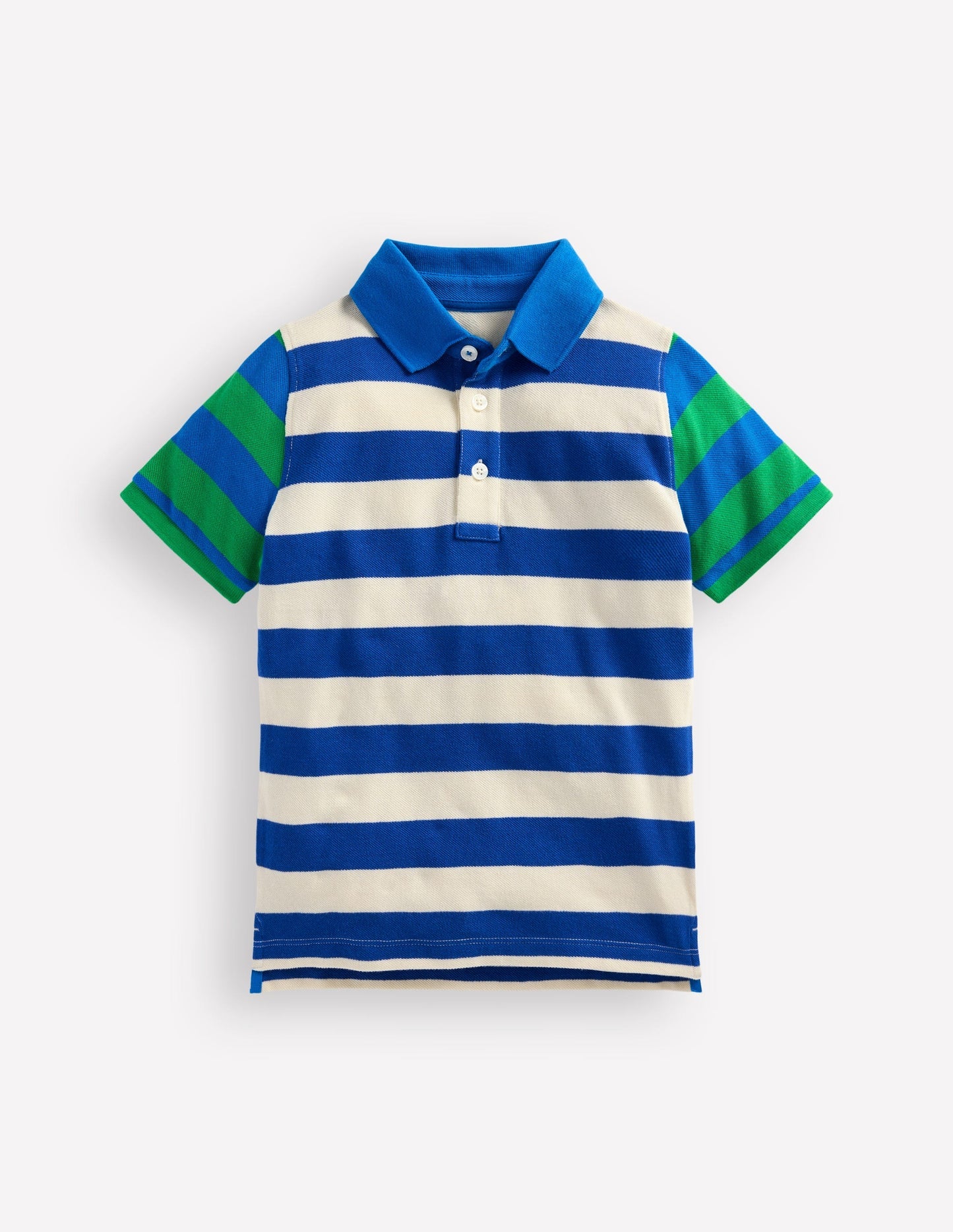 Piqué Polo Shirt - Sapling Green/ Kingfisher Blue