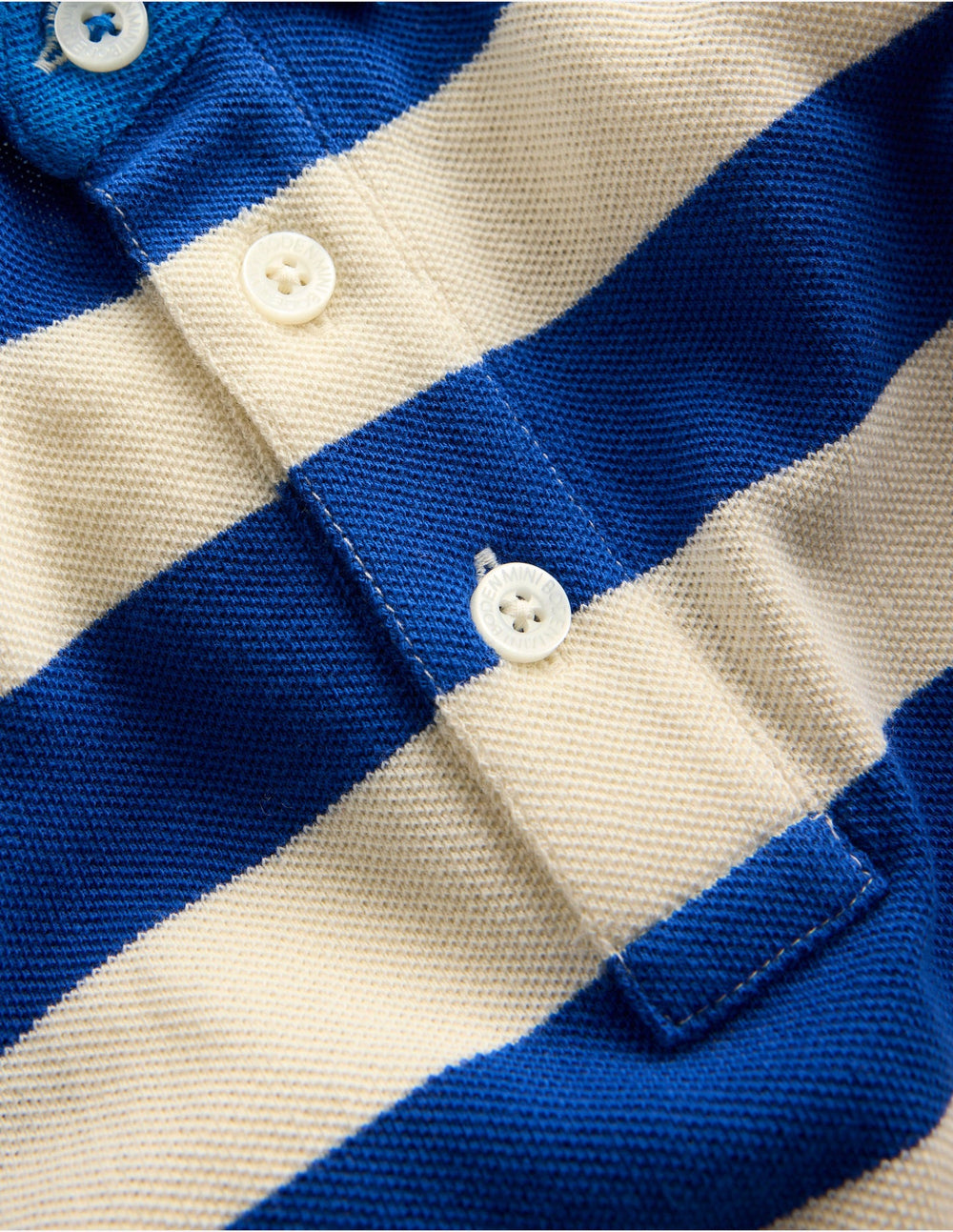 Piqué Polo Shirt - Sapling Green/ Kingfisher Blue