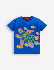 Glow Superstitch T-shirt - Gallery Blue Turtle
