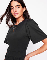 Louisa Short Jersey Dress - Black