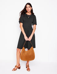 Louisa Short Jersey Dress - Black