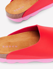 Lyla Colour Block Clogs - Post Box Red/Soft Pink