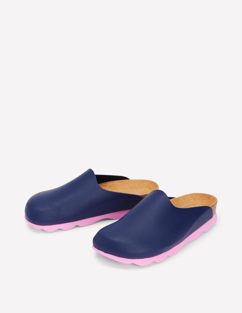 Lyla Colour Block Clogs - Navy/Soft Pink