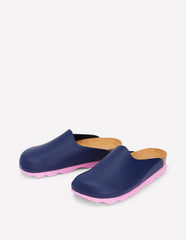 Lyla Colour Block Clogs - Navy/Soft Pink