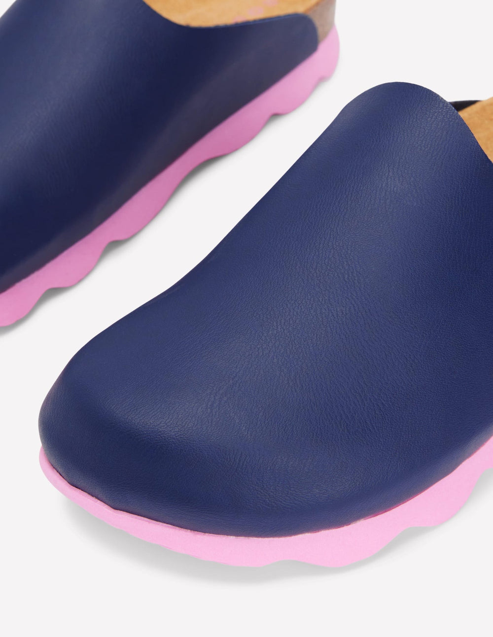 Lyla Colour Block Clogs - Navy/Soft Pink