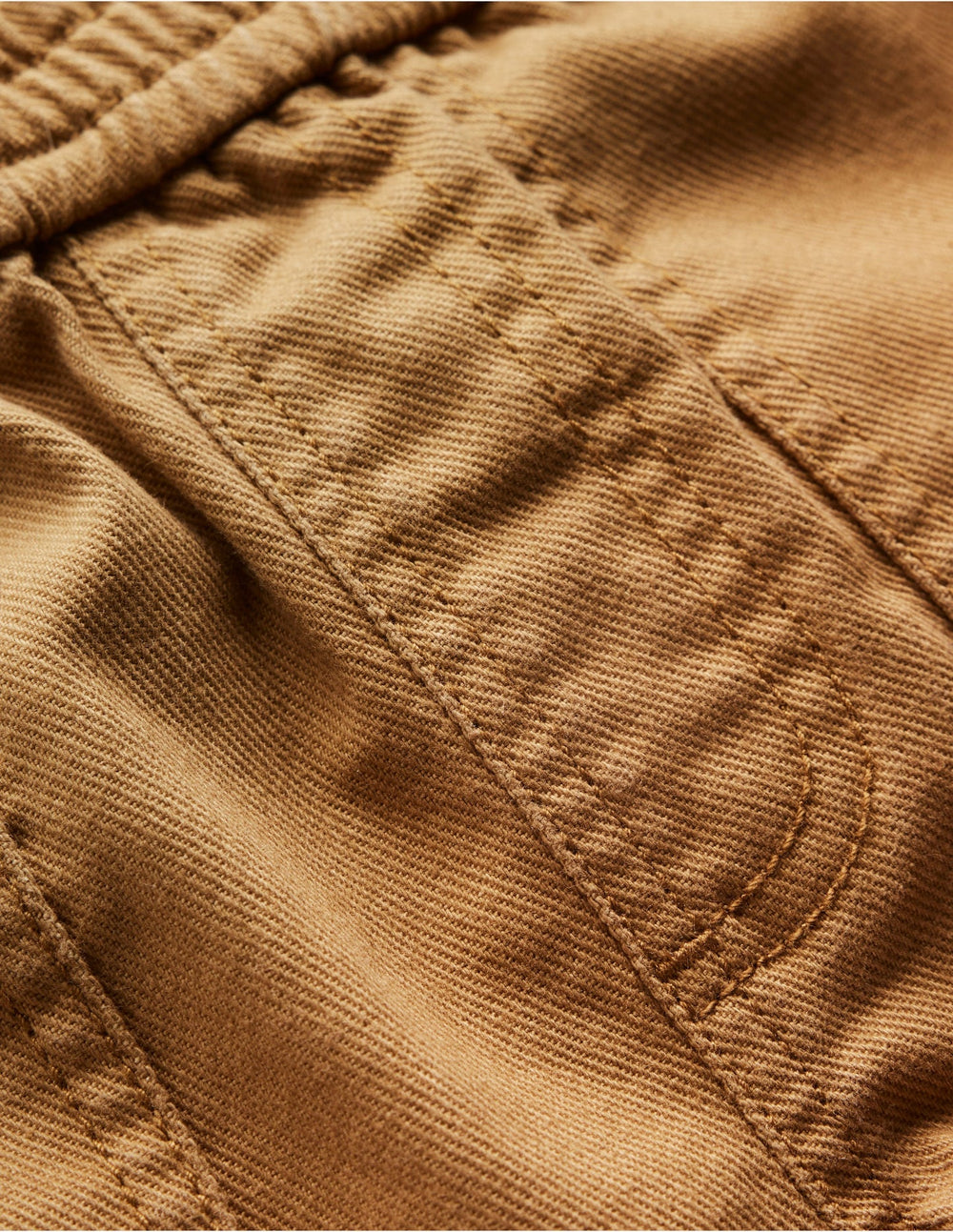 Pull - on Cotton Pants - Stone Grey
