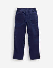 Pull - on Cotton Pants - Navy