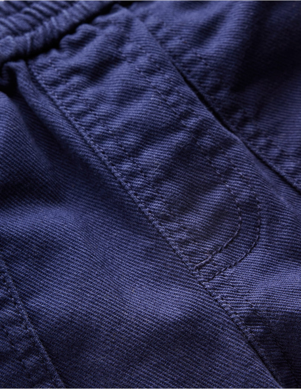 Pull - on Cotton Pants - Navy