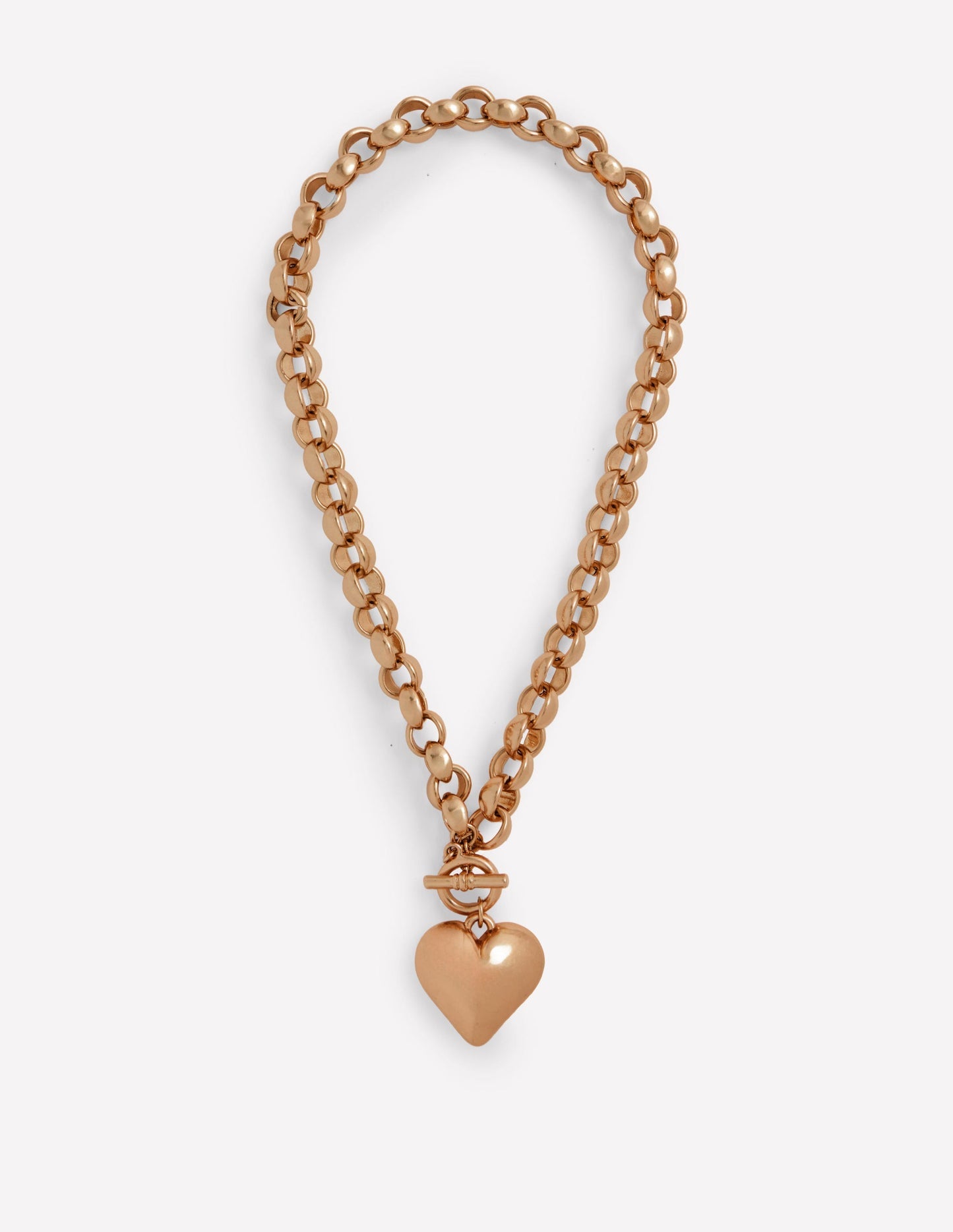 Chunky Heart Necklace - Gold