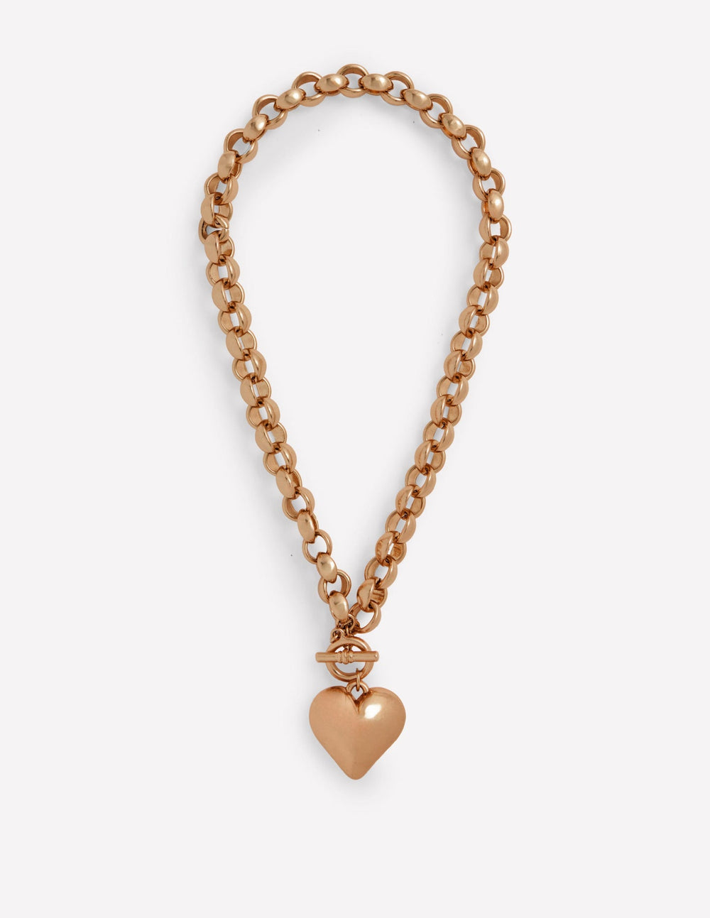 Chunky Heart Necklace - Gold