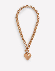 Chunky Heart Necklace - Gold