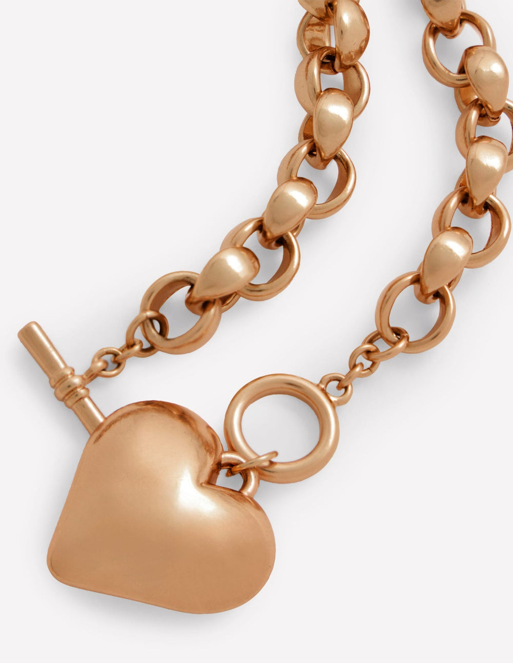 Chunky Heart Necklace - Gold