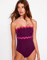 Giant Rik Rak Swimsuit - Chocberry, Jewel