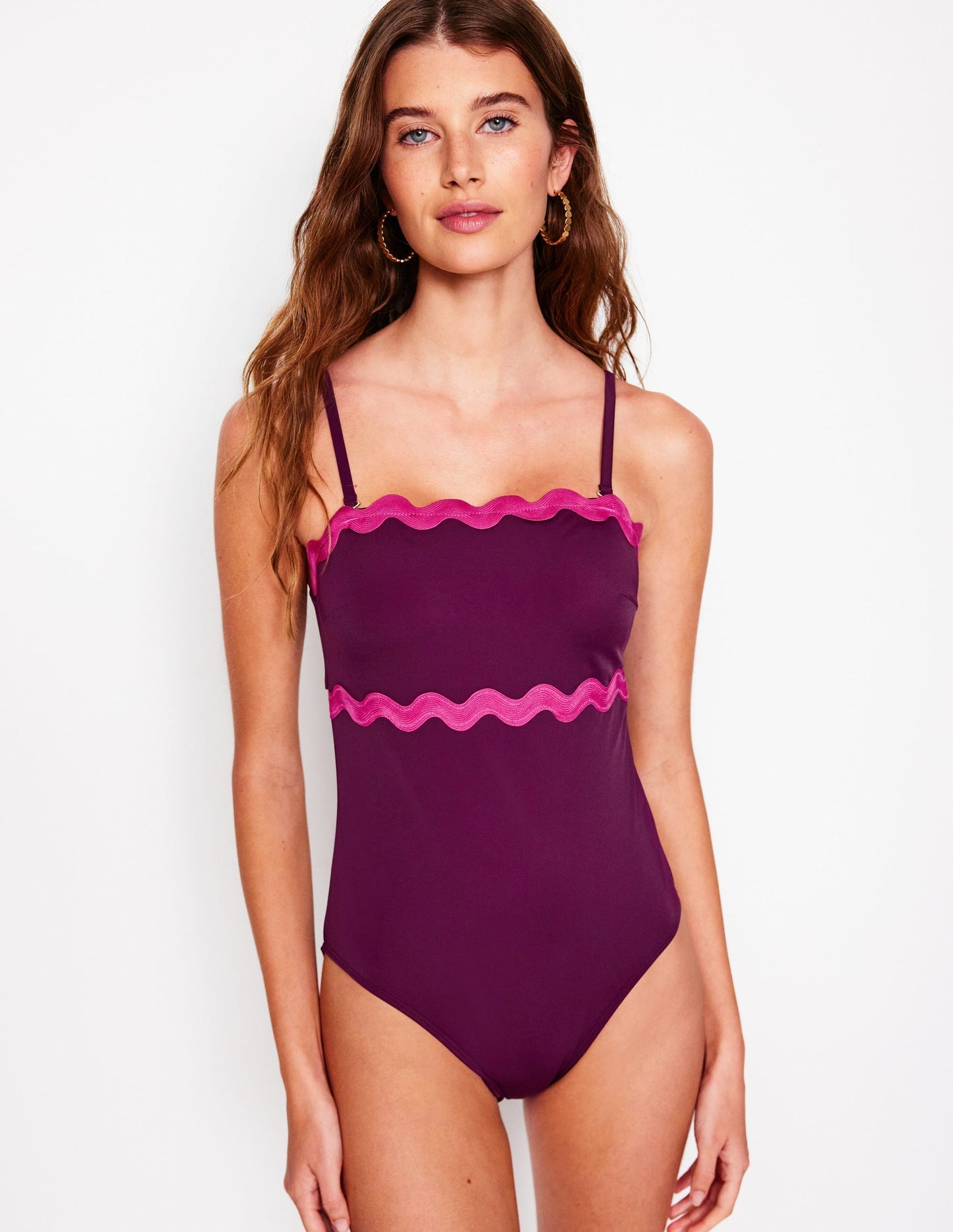 Giant Rik Rak Swimsuit - Chocberry, Jewel