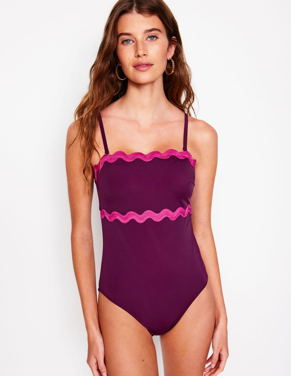 Giant Rik Rak Swimsuit - Chocberry, Jewel