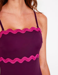 Giant Rik Rak Swimsuit - Chocberry, Jewel