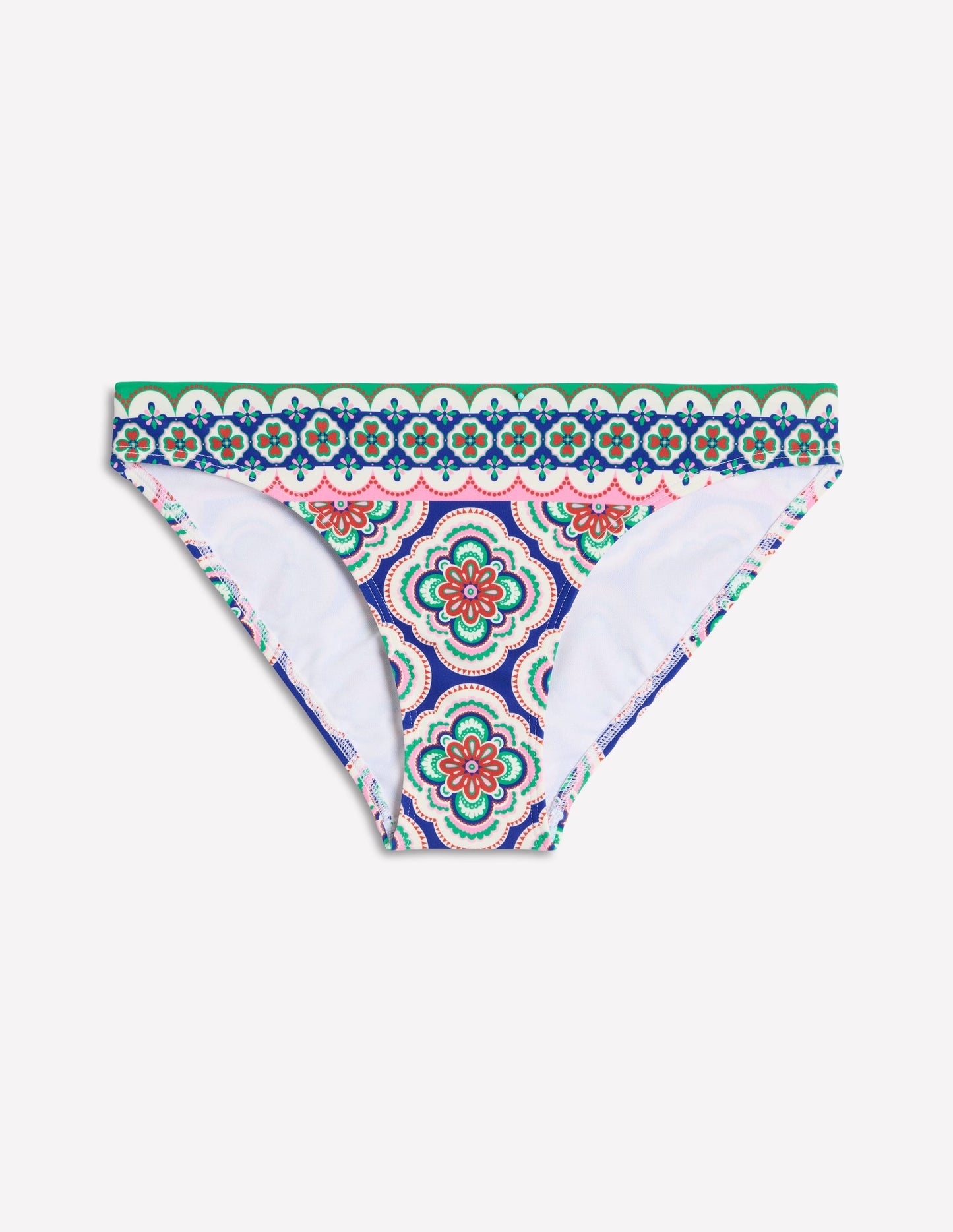 Porto Bikini Bottoms - Bright Blue, Botanic Blush