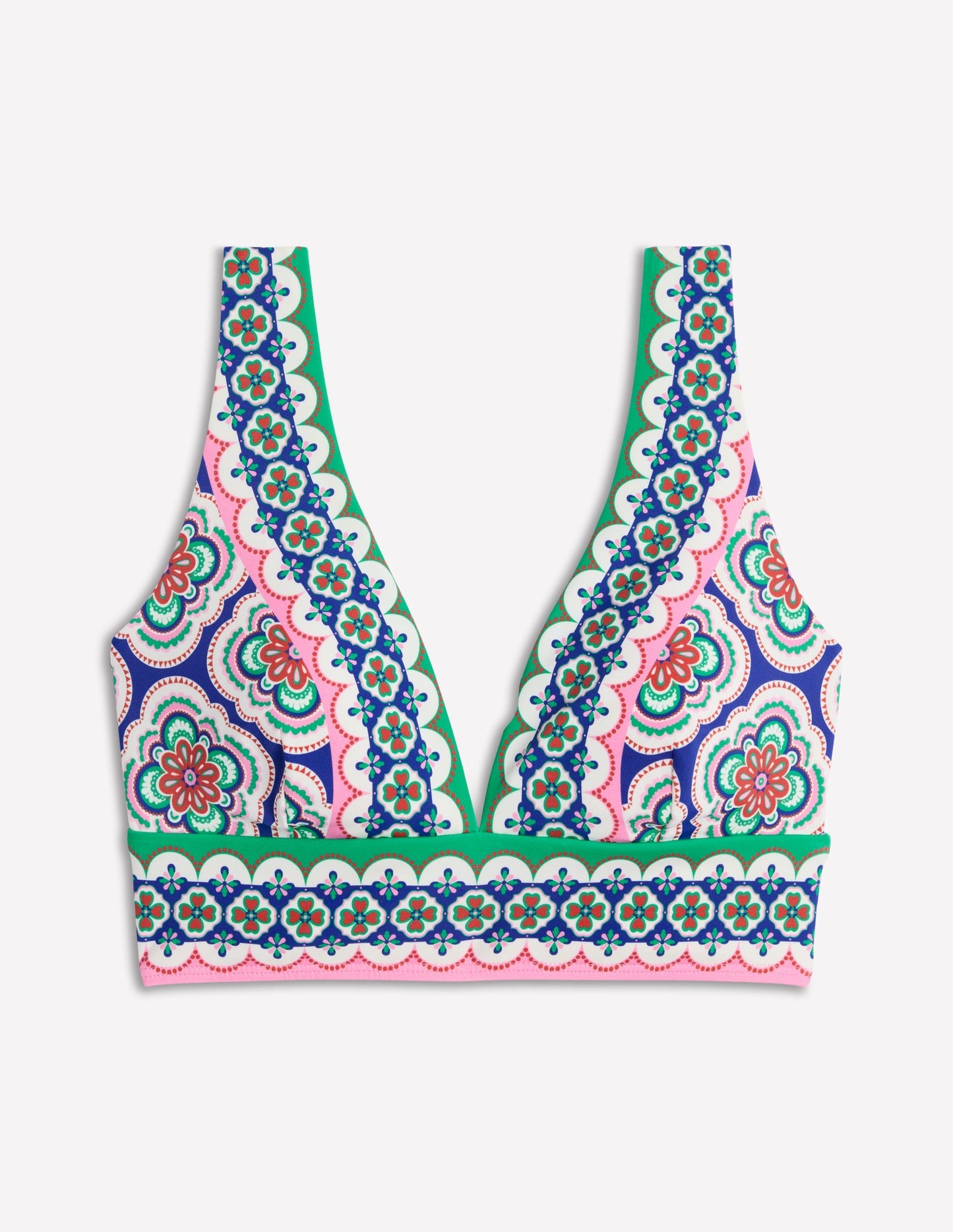 Porto Bikini Top - Bright Blue, Botanic Blush